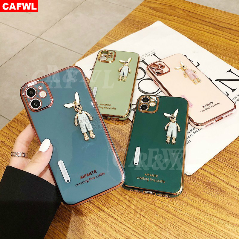 Ốp Lưng Silicone Mềm Hình Thỏ 6d Cho Samsung Galaxy A10 / A20 / A51 / A71 / A70 / A50 / A50S / A30S / S9 / S10E / S20 Plus / S20