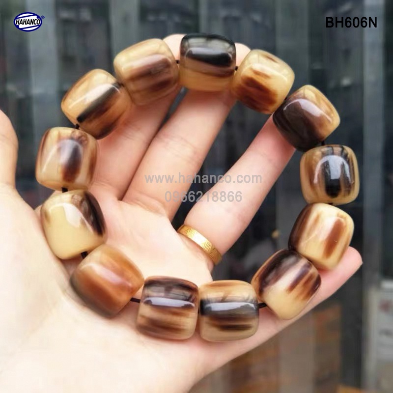 Vòng tay đốt trúc sừng bò Châu Phi vân nưa - Phú quý và trường tồn  HAHANCO