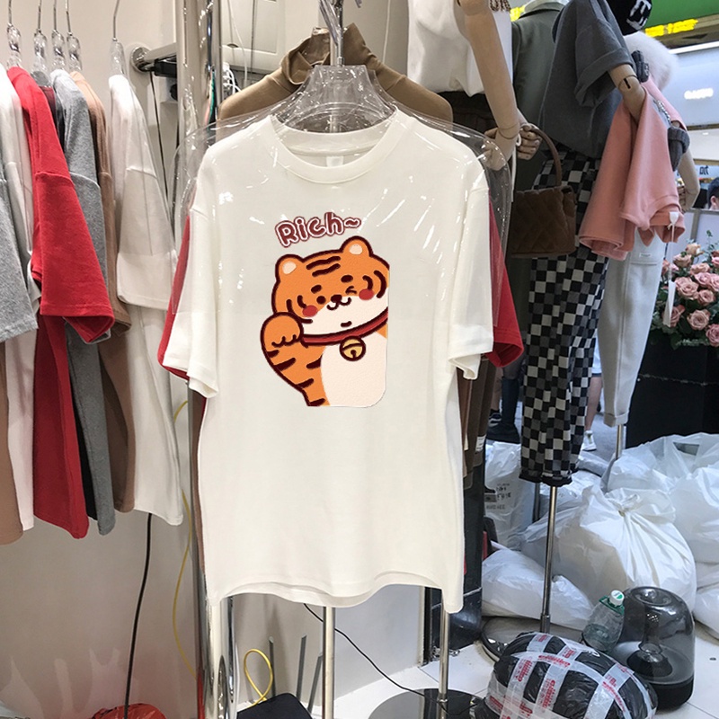 NRVP Áo thun cổ tròn tay ngắn phong cách Hàn Quốc thời trang mùa hè 2022 unisex