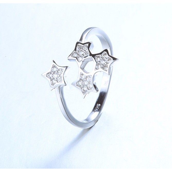 Nhẫn 4 Ngôi Sao Bạc 925 S398