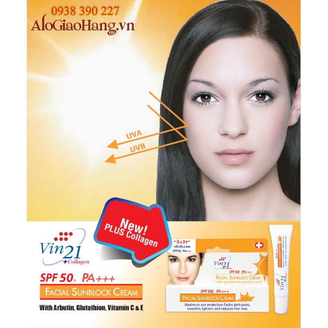 Kem chống nắng VIN21 Facial Sunblock Cream SPF50 PA+++