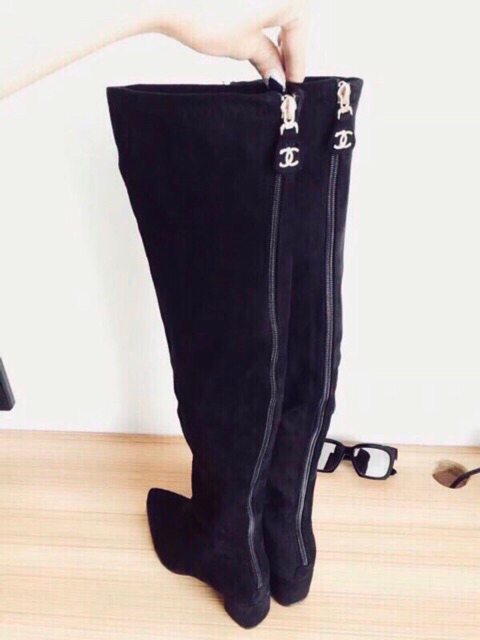 Bốt đùi da lộn hàng cao cấp fullbox hộp cô gái kèm ảnh thật video | BigBuy360 - bigbuy360.vn