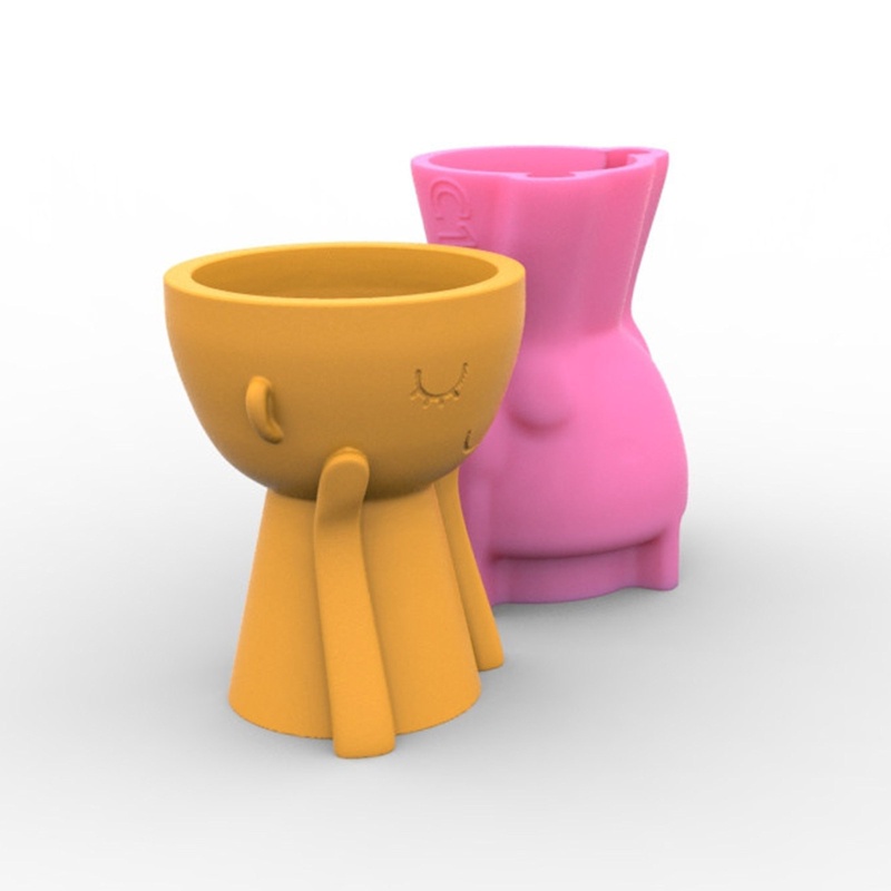 Khuôn Làm Chậu Hoa Bằng Nhựa Resin DIY Hình Bé Trai