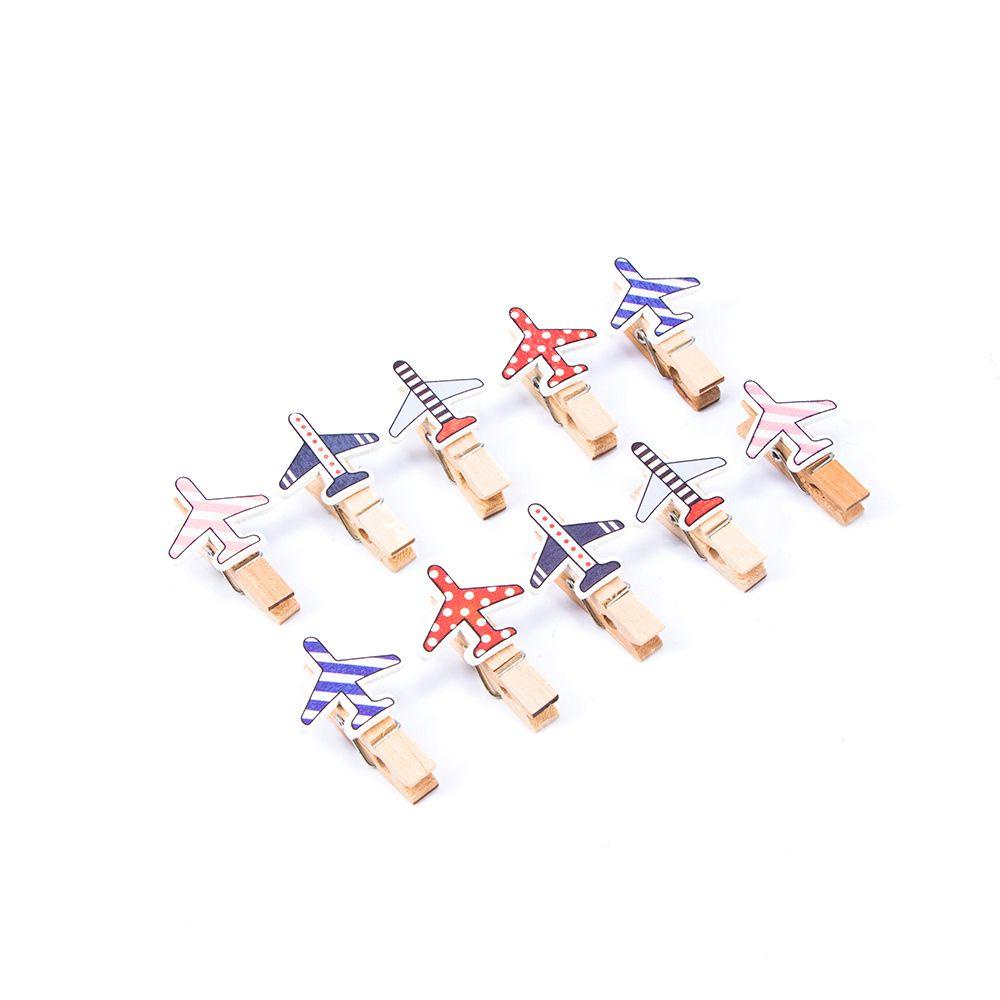 Set 10 Kẹp Gỗ Kèm Dây Thừng Treo Ảnh Trang Trí