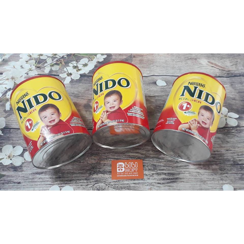 Sữa NIDO nắp đỏ 1,6kg 💟💟 FREESHIP 💟💟 sữa tươi dạng bột thơm ngon, giúp bé tăng cân vượt trội, Date T7/2021.