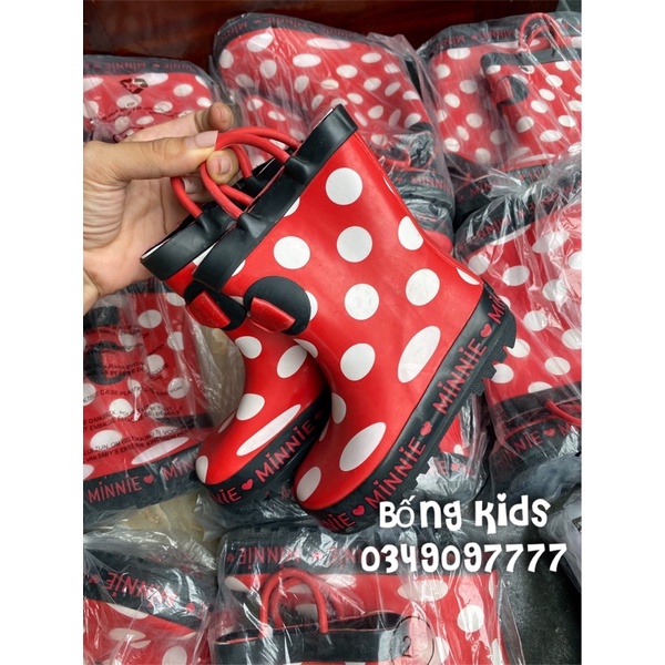 Ủng Đi Mưa Bé Gái Minnie Bi Đỏ DN