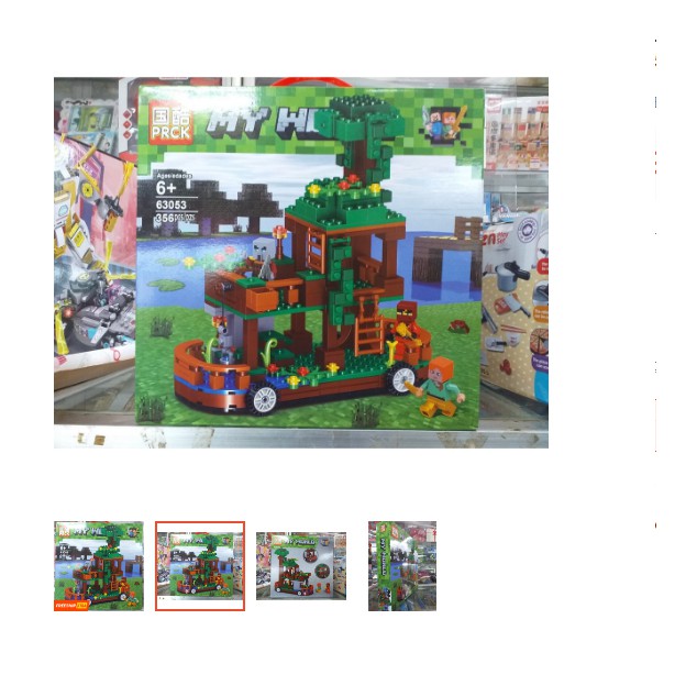 Chuỗi Lego Minecraft chiếc xe di động Huyền Bí [QUÀ TẶNG SIÊU HOT] no.63053/356 chi tiết