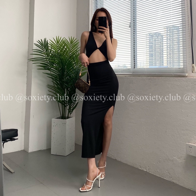 [HÌNH THẬT] Đầm dài xoắn cực trendy hot hit xinh xĩu  D05