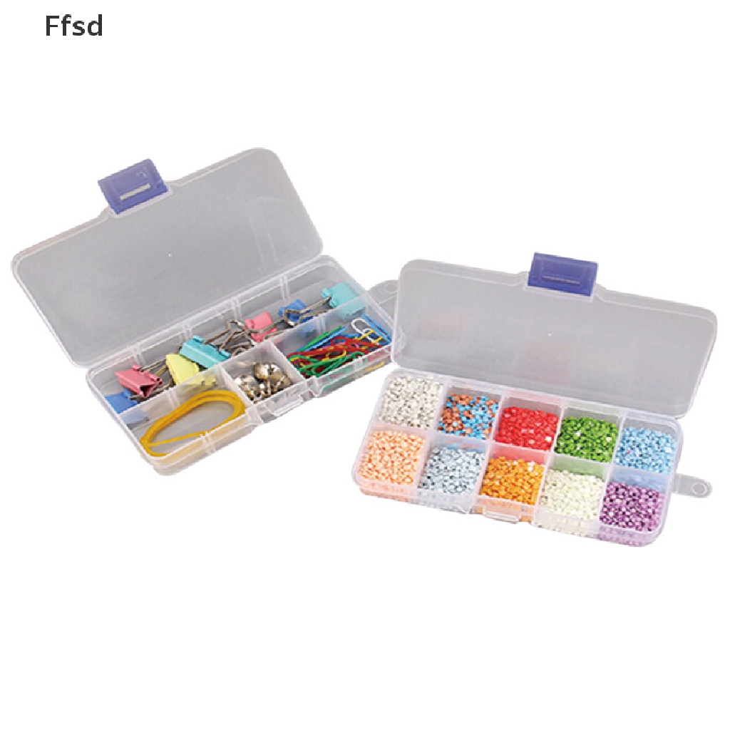 Luimo Hộp Nhựa 10 Ngăn Đựng Trang Sức Có Thể Điều Chỉnh Kích Cỡ