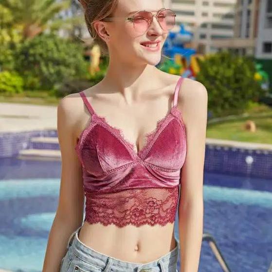 Áo Bralette Nhung Phối Ren Jdf Shop 339 Cdd2