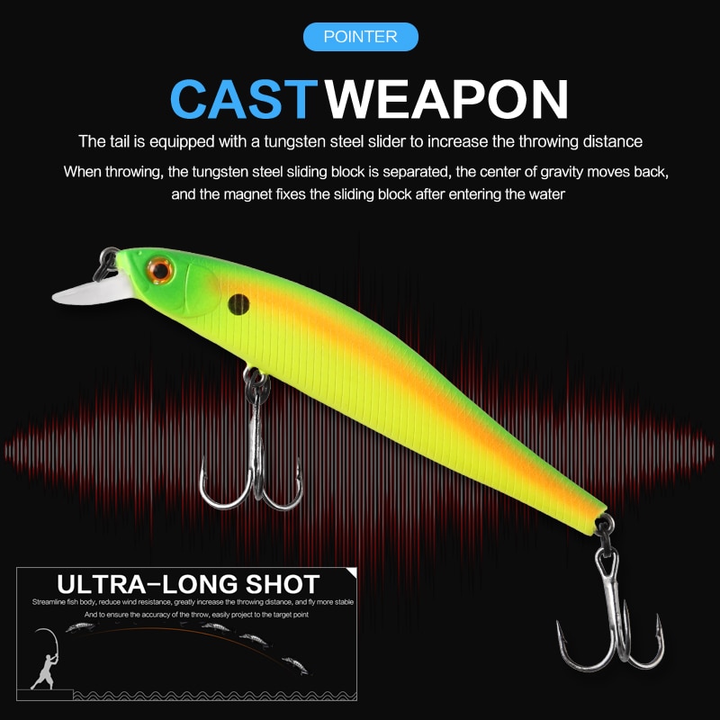 Bearking Mồi Giả Nhử Cá 9cm 10g Gắn Kèm Móc Câu