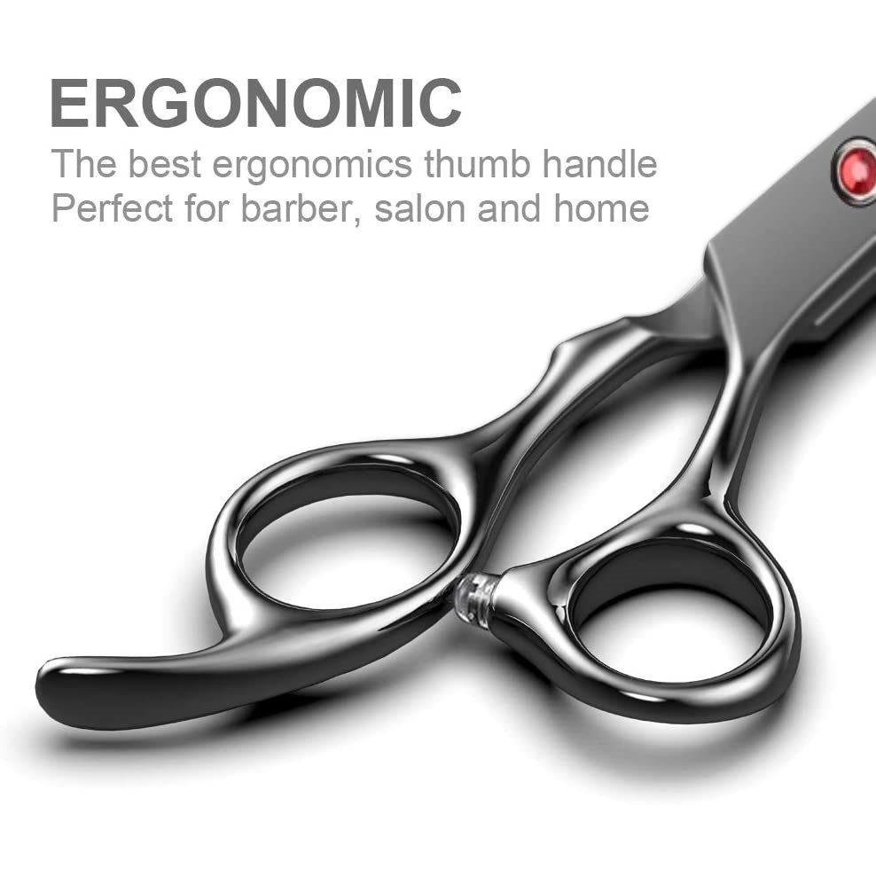 7.5 inch Kéo cắt tóc chuyên nghiệp màu đen. Bộ kéo cắt làm tóc bằng thép không gỉ.