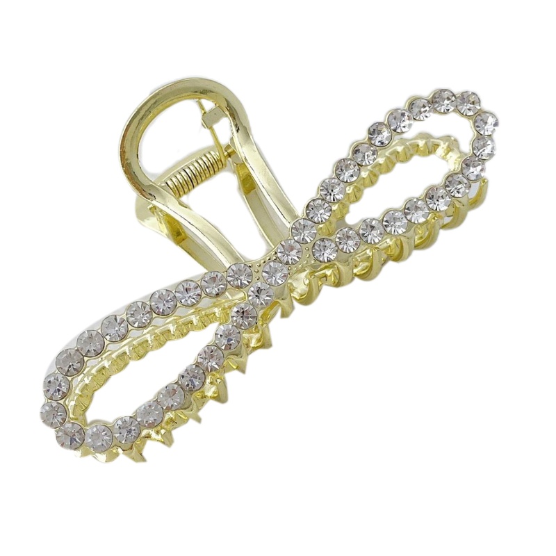 Kẹp Tóc Hình Nơ Đính Ngọc Trai Giả Bằng Hợp Kim Chống Trượt