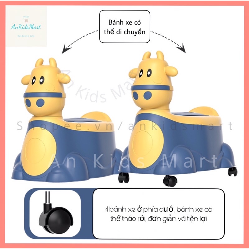 Bô vệ sinh cao cấp cho bé hình chú trâu siêu xinh