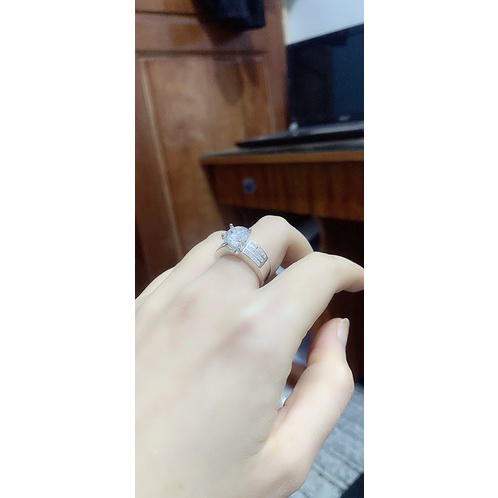 Nhẫn đá cao siêu dày dặn bạc đẹp NGỌC MẬU