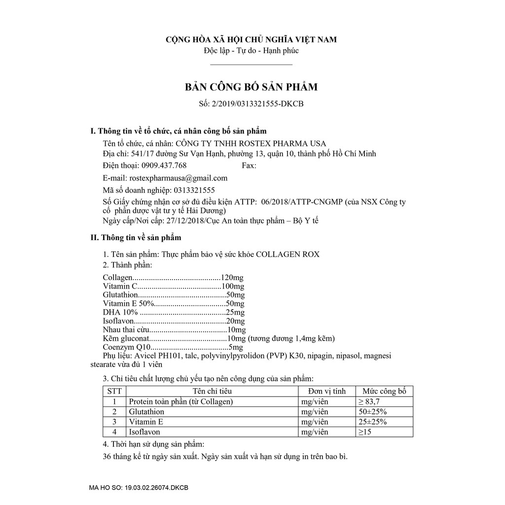 Viên uống Collagen Rox trắng da, bổ sung Collagen chống lão hóa, làm đẹp da, giảm sạm nám | BigBuy360 - bigbuy360.vn