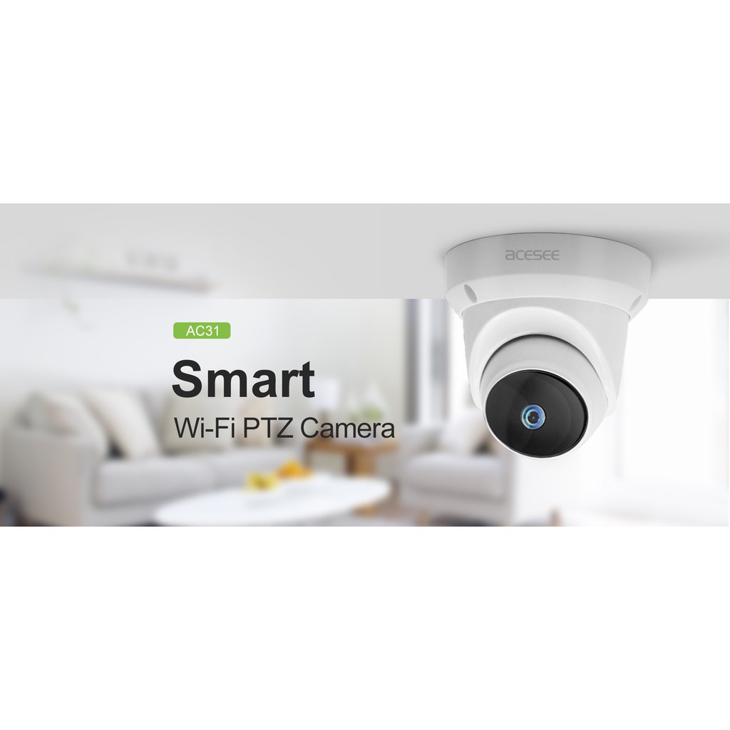 [Mã ELHAMS5 giảm 6% đơn 300K] Mắt camera ip wifi xoay 360 độ trong nhà Acesee AC31 Full HD+ Kèm thẻ nhớ