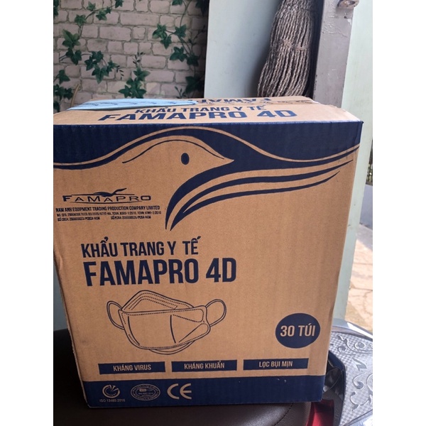 Bỏ sỉ 1 thùng 300 cái khẩu trang kf94/ khẩu trang túi 300 Kf94 Famapro