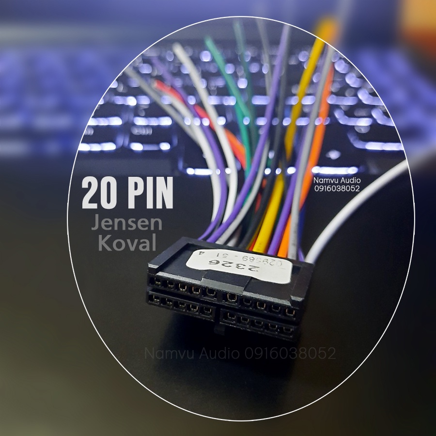 Jack kết nối nguồn và loa 20PIN cho đầu CD JENSEN - KOVAL