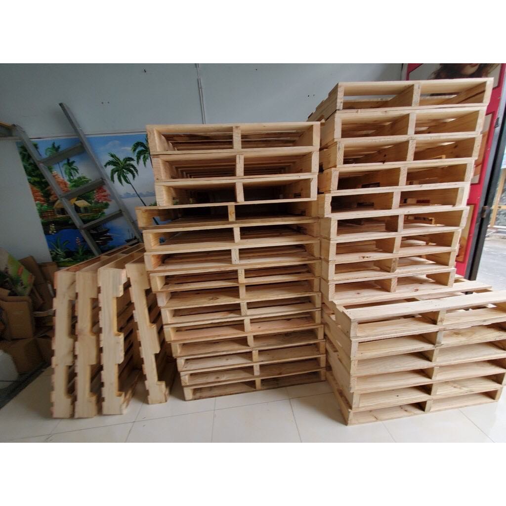 Giường Pallet Gỗ Thông Gấp Gọn / Giường Gỗ Cho Homestay 80 cm -1m2