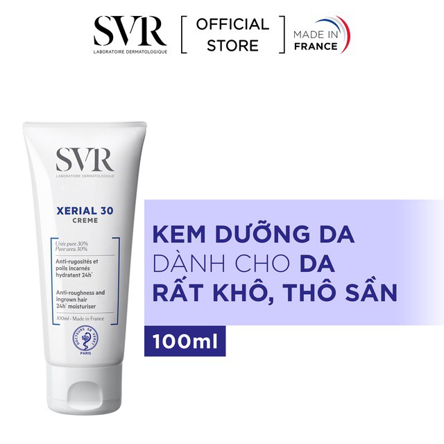 Kem dưỡng da, giữ ẩm dành cho da rất khô và da thô sần SVR Xérial 30 Crème 100ml