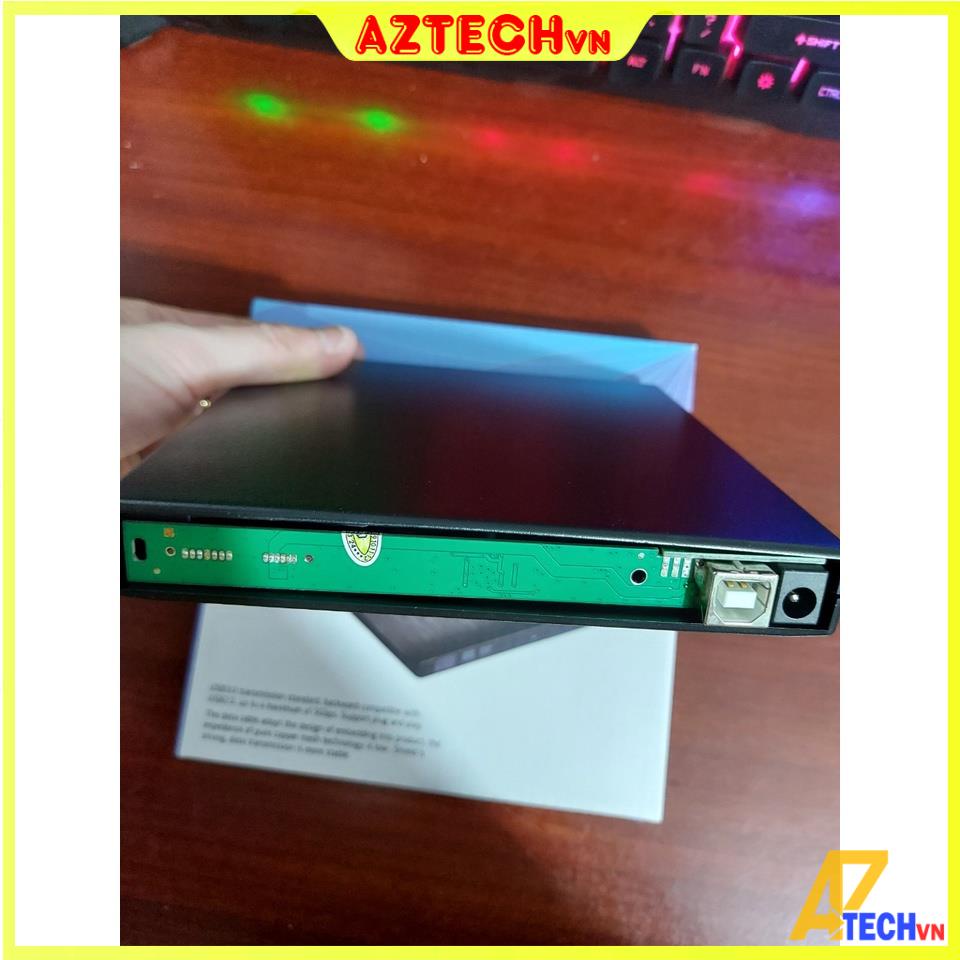 Box DVD Laptop Di Động USB 2.0 (Hộp Đựng Ổ Đĩa Laptop Thành Ổ Đĩa DVD Gắn Ngoài Kết Nối Qua Cổng USB)