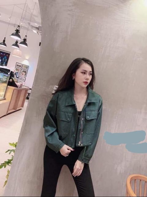 ÁO KHOÁC DA RÚT DÂY