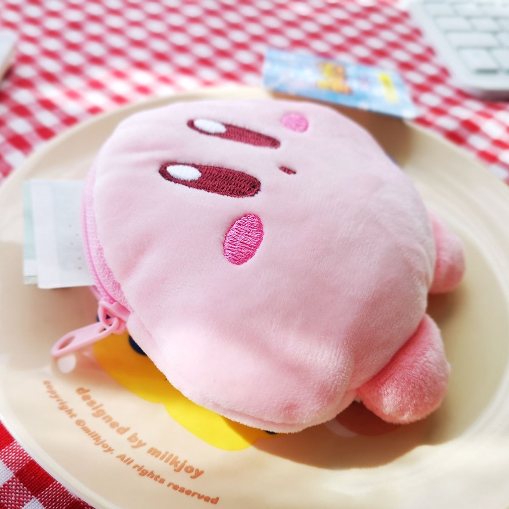 Túi Đựng Tai Nghe Airpods Hình Nhân Vật Kirby Bằng Lông Nhung Dễ Thương Xinh Xắn