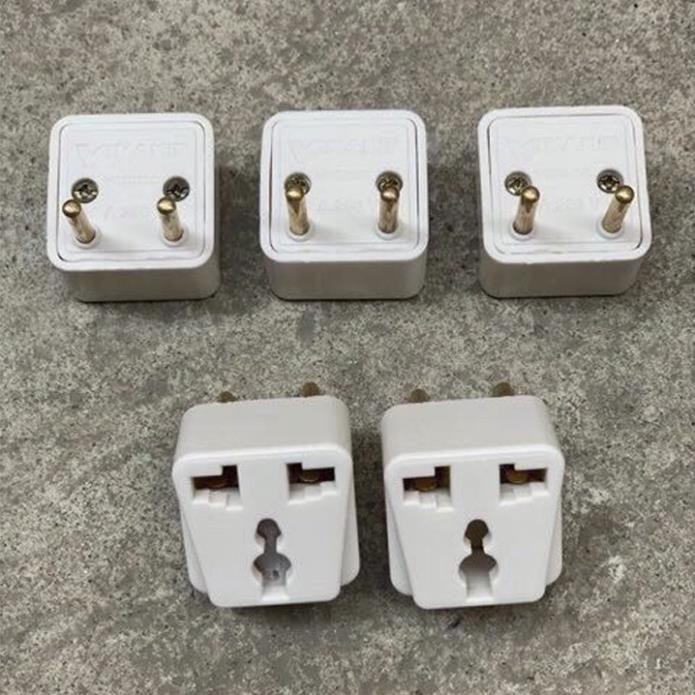 Đầu nối 3 chấu sang 2 chấu, đầu nối ổ cắm đa năng 10A/250V VinaKip