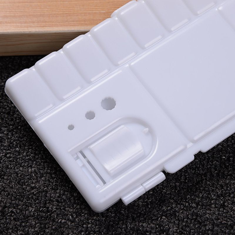 Khay Đựng Màu Nước Bằng Nhựa Trắng Nắp Lật 25 Ngăn Tiện Lợi