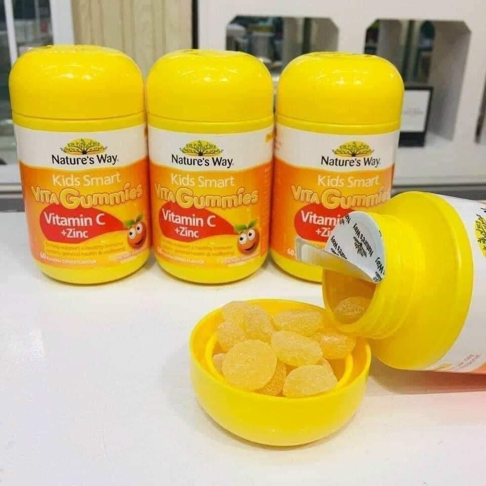 Kẹo Gum các loại caxi, rau củ,Vitamin Kid Smart Vita Gummies Calcium + Vitamin D
