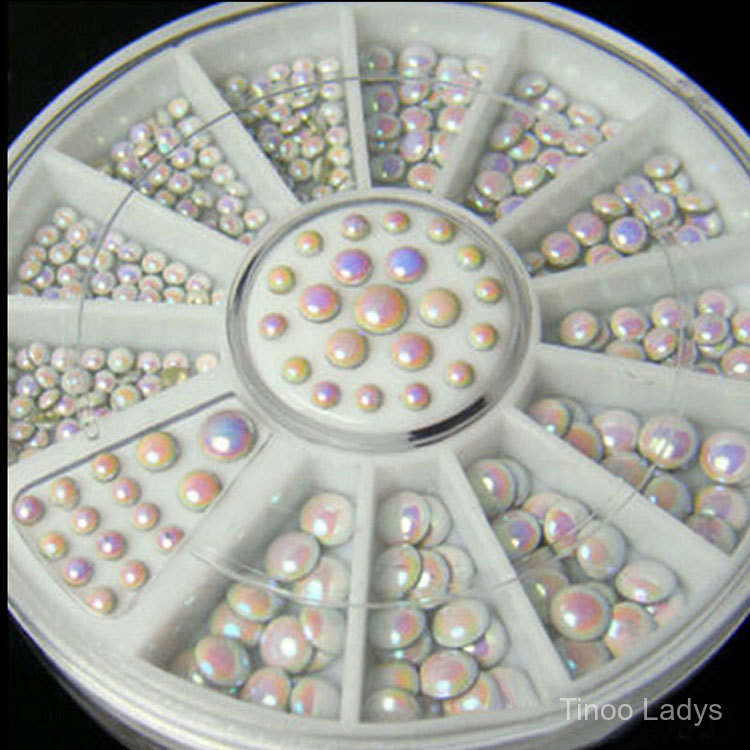 Khay Kim Cương Trắng 12 Ngăn Dùng Trang Trí Móng Tay Nghệ Thuật