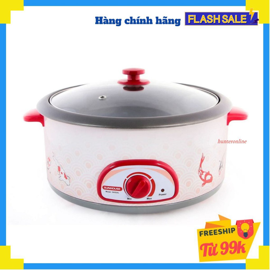 Nồi lẩu điện đa năng SUNHOUSE SH525L - hàng chính hãng