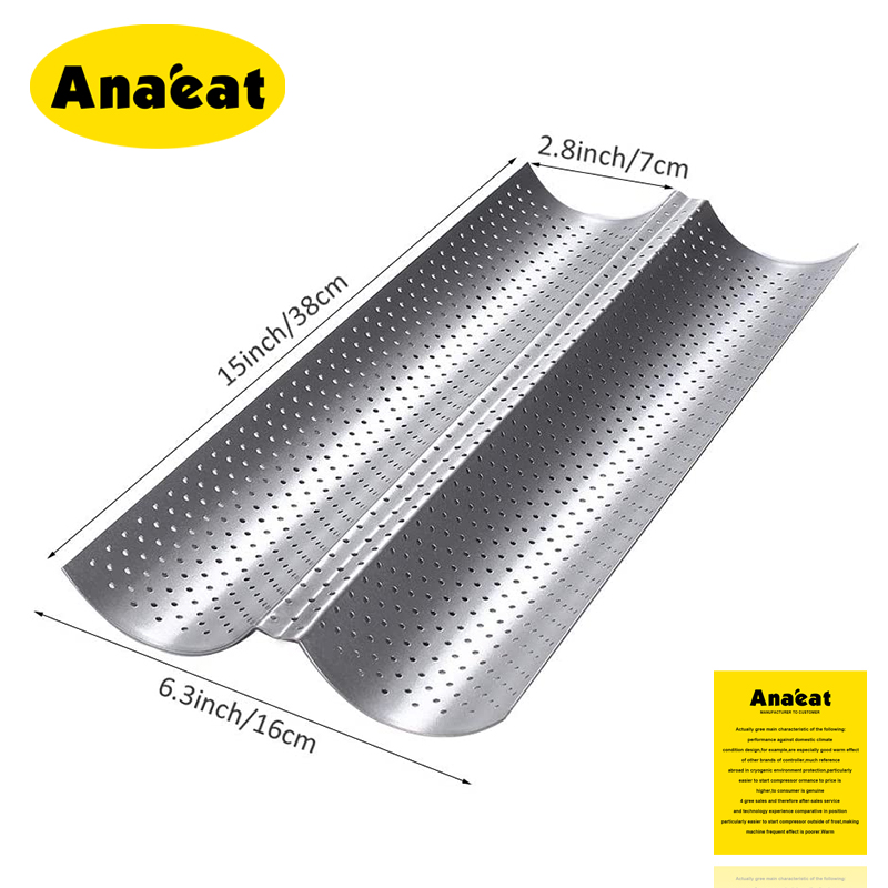 ANAEAT Khuôn bánh mì chất lượng thực phẩm Pháp 2-4 Khe
