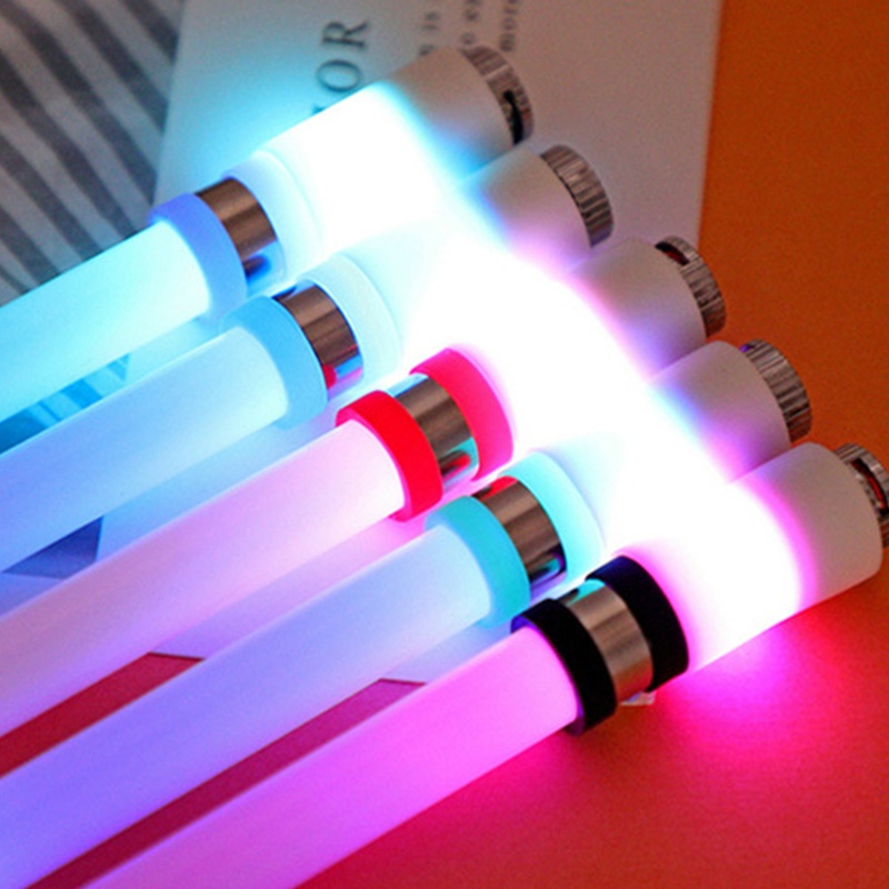 Bút Gel Có Đèn LED 0.5mm Xoay Tay Chống Trượt Giúp Giảm Căng Thẳng Schreiben stift