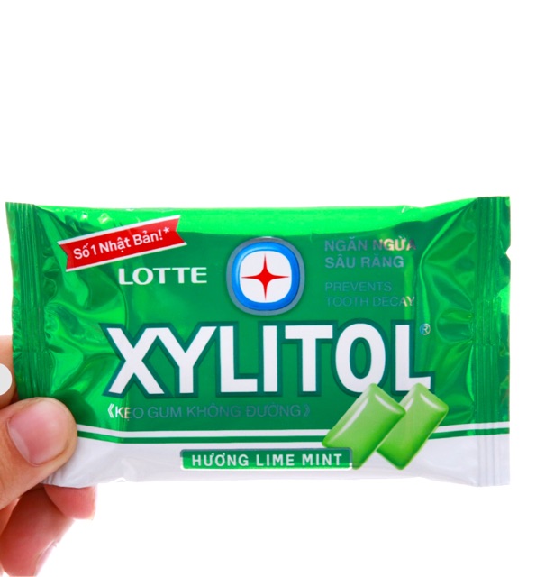 VỈ KẸO CAO SU LOTTE XYLITOL - COMBO ĐỦ 4 VỊ KẸO