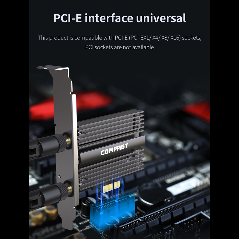 Thẻ WiFi Không Dây LI CF-AX181 Pro 6E PCIe 3000Mbps (6G / 5.8G / 2.4G) BT5.2