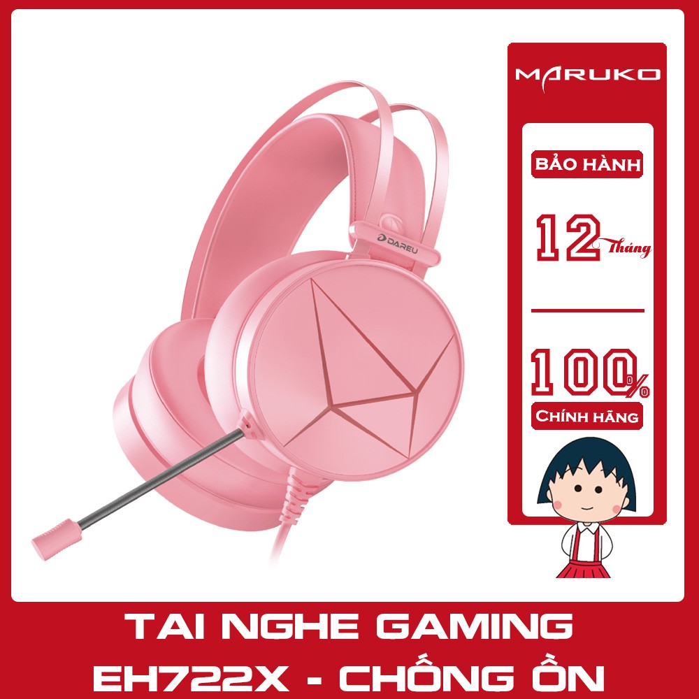 Tai nghe gaming DAREU EH722X Queen - Tăng khả năng khử ồn (EH722X pink)