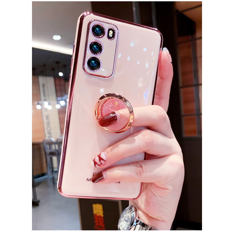 Ốp Điện Thoại Có Vòng Đỡ Nam Châm Lấp Lánh Sang Trọng Cho Samsung Galaxy S22 Ultra M52 S22 Plus A13 S22+ 5G S21 FE A03