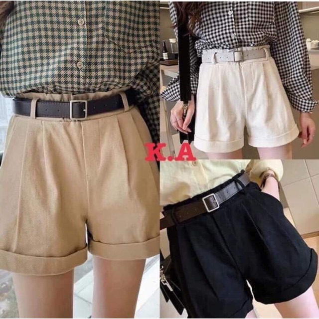 Quần đùi kaki gập gấu (không thắt lưng) DTR0619