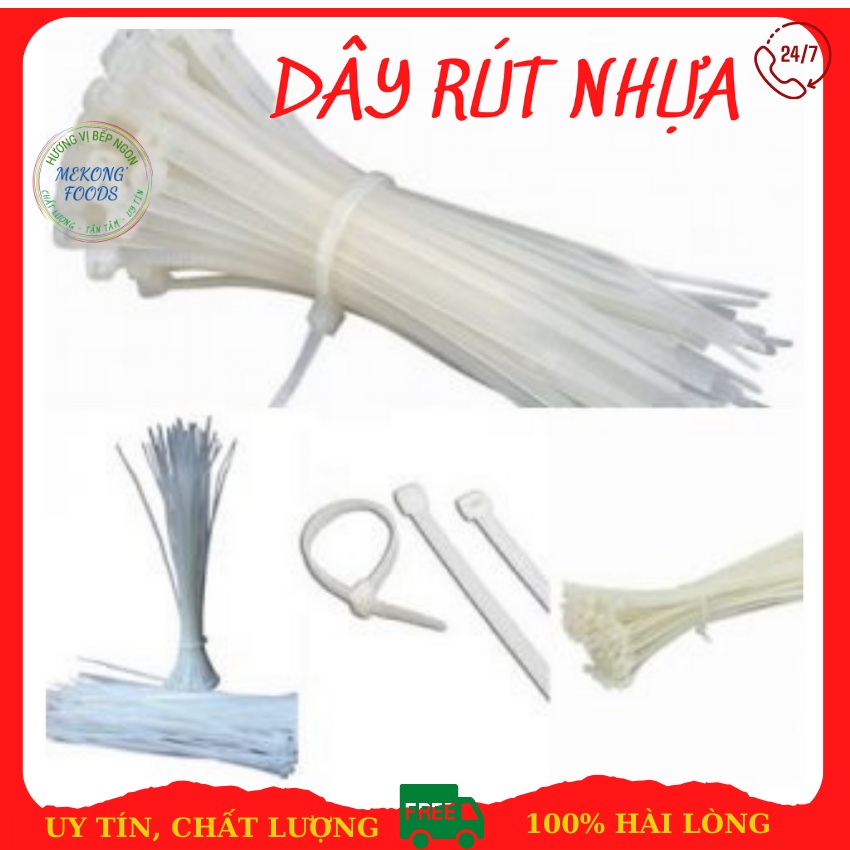 Dây rút nhựa 100 sợi màu Trắng