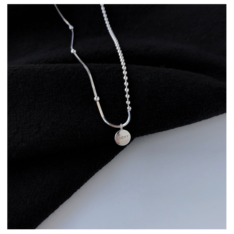 2022 Style Engraved Face Necklace with Lucky Letters