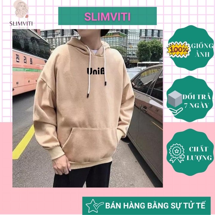 Áo hoodie form rộng nam nữ có dây kéo cute SLIMVITI KNN29 | BigBuy360 - bigbuy360.vn