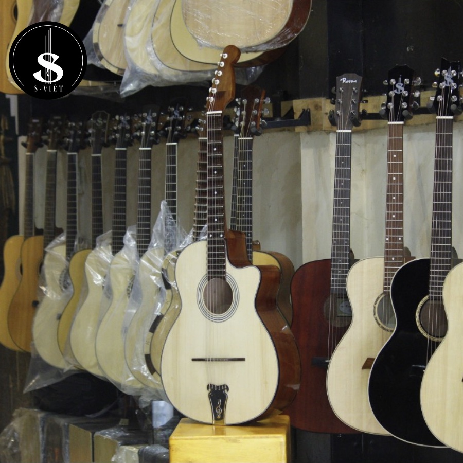Đàn guitar tân cổ gỗ thịt giá rẻ chính hãng S Việt mã C02