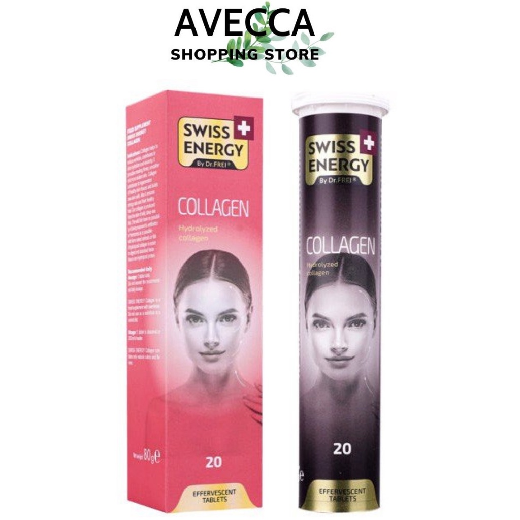 Viên uống bảo Vệ Sức Khỏe Làm Đẹp Da, Ngăn Lão Hóa Swiss Energy Collagen (20 viên/ tube)