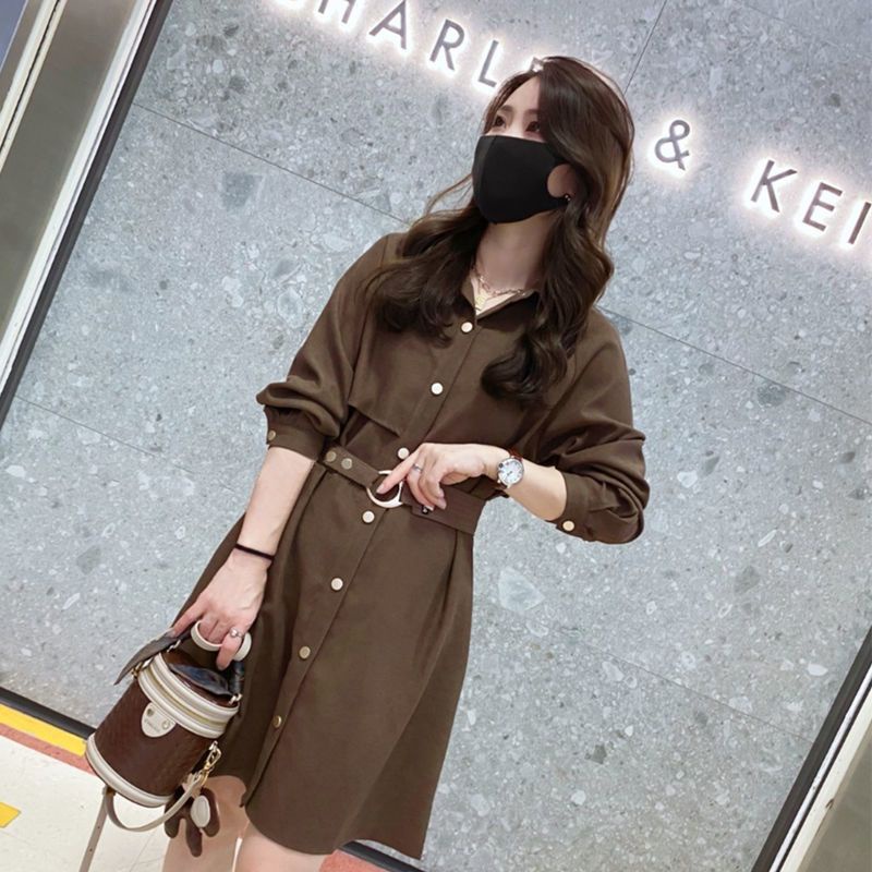 Đầm Sơ Mi Dáng Rộng Thời Trang Xuân Thu 2022 Cho Nữ 2022