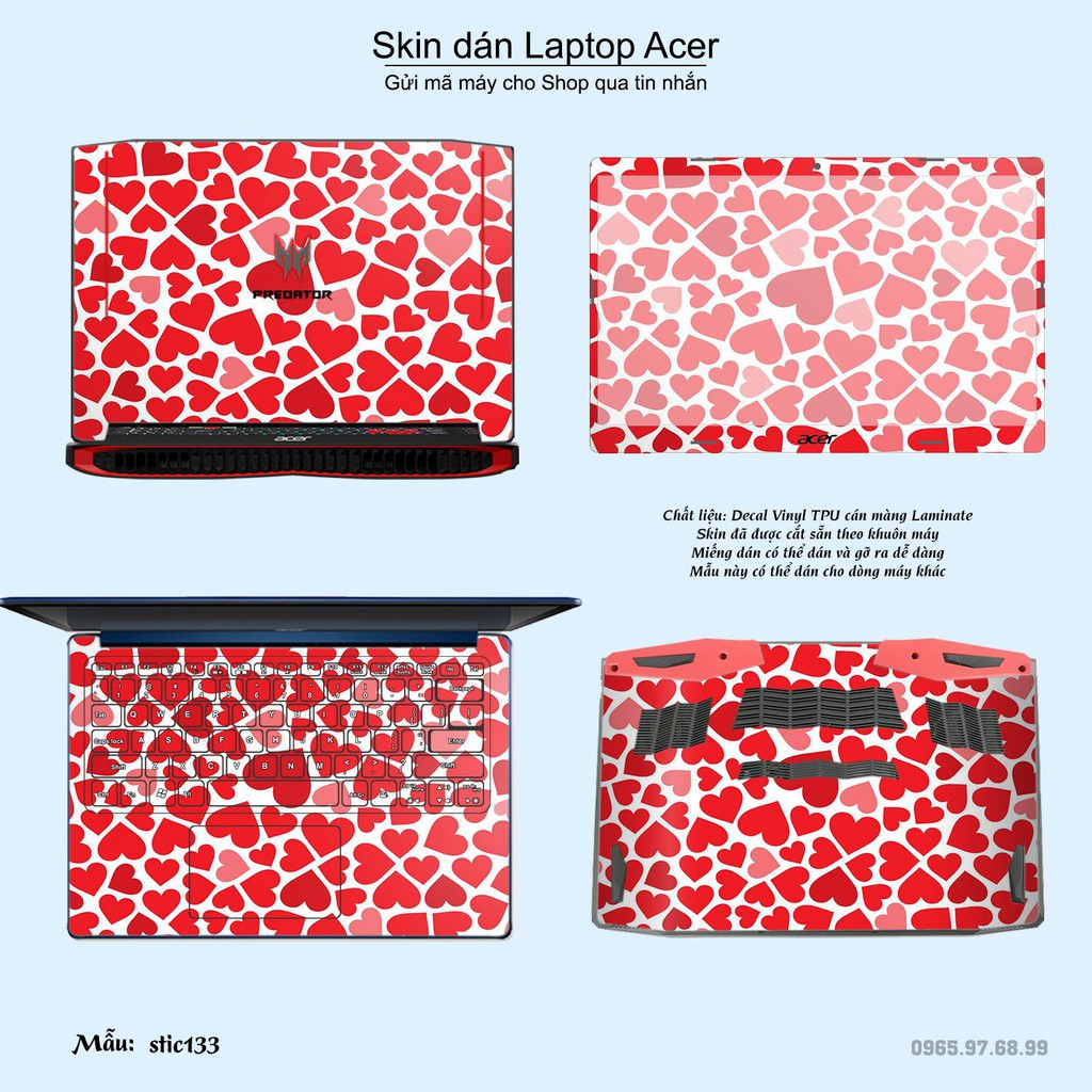 Skin dán Laptop Acer in hình Hoa văn sticker nhiều mẫu 22 (inbox mã máy cho Shop)