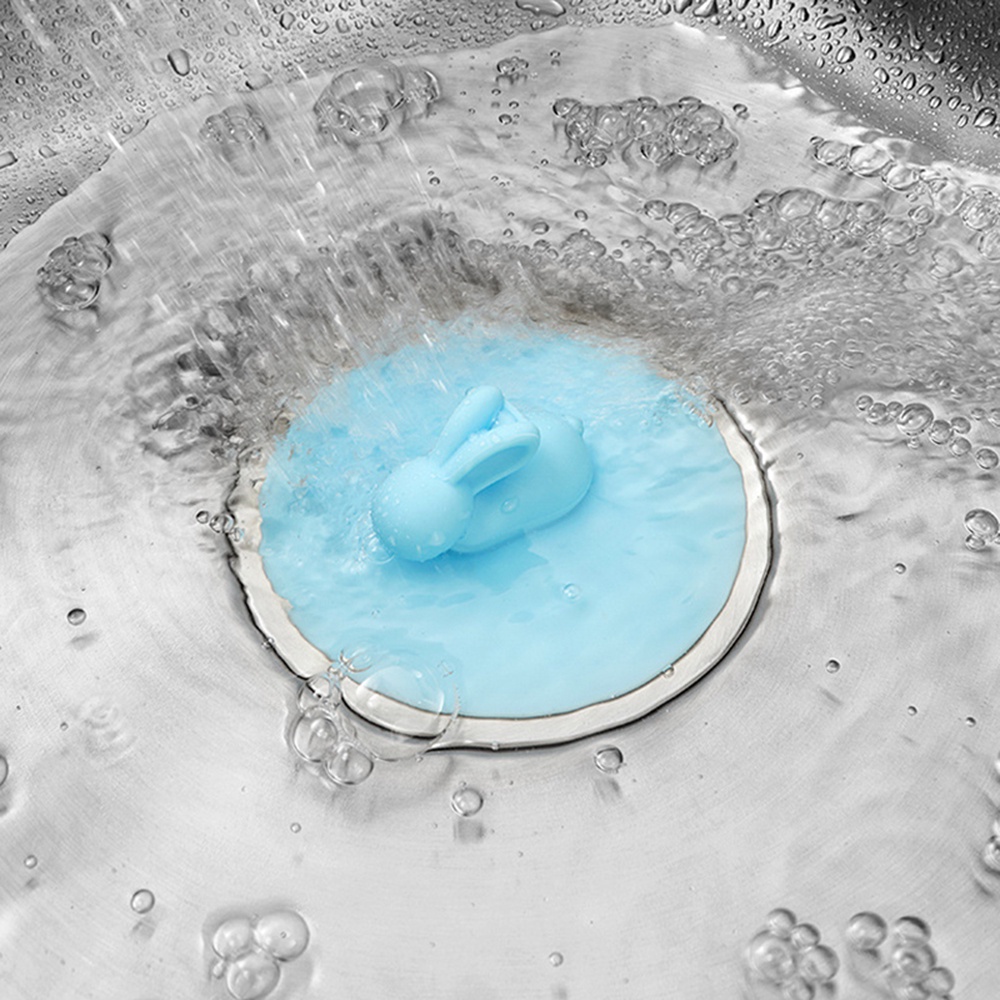 1 Nắp Đậy Cống Thoát Nước Sàn Nhà Đa Năng Chống Côn Trùng Hình Thỏ Ốp