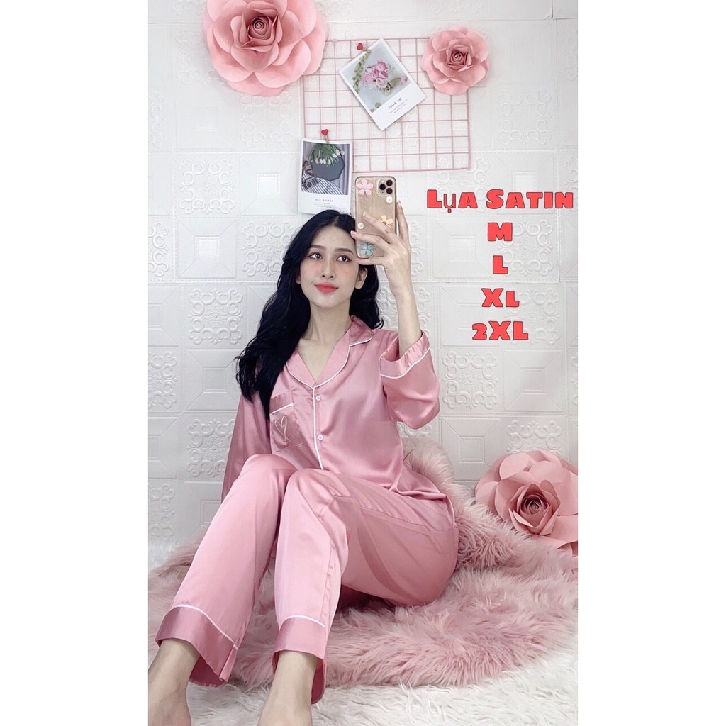 HOT - HOT - HOT - HÀNG MỚI VỀ PIJAMA LỤA SATIN CAO CẤP DÀI VIỀN TRẮNG ĐƯỢC ƯA CHUỘNG NHẤT 2020 | BigBuy360 - bigbuy360.vn
