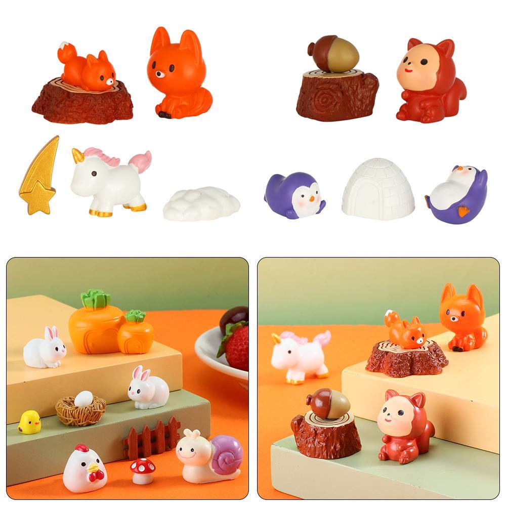 CONOPERY Bộ 3 Tượng Sóc Mini Trang Trí Tiểu Cảnh Bonsai